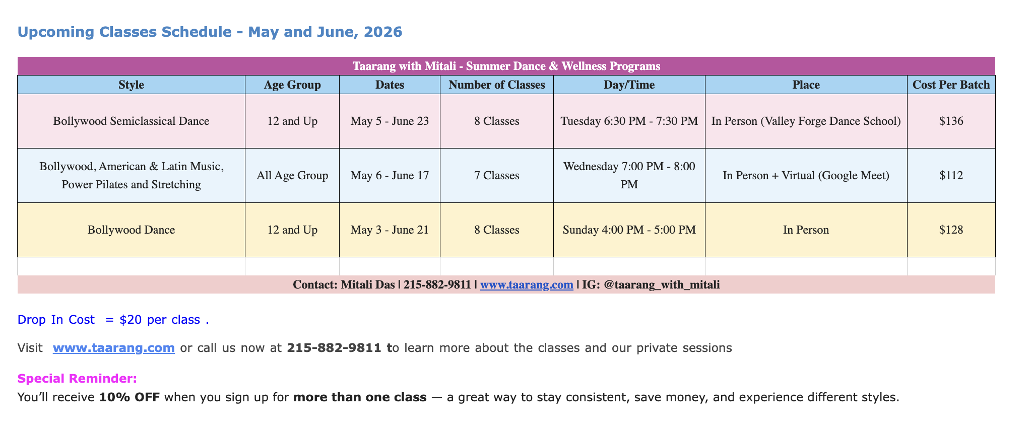 schedule